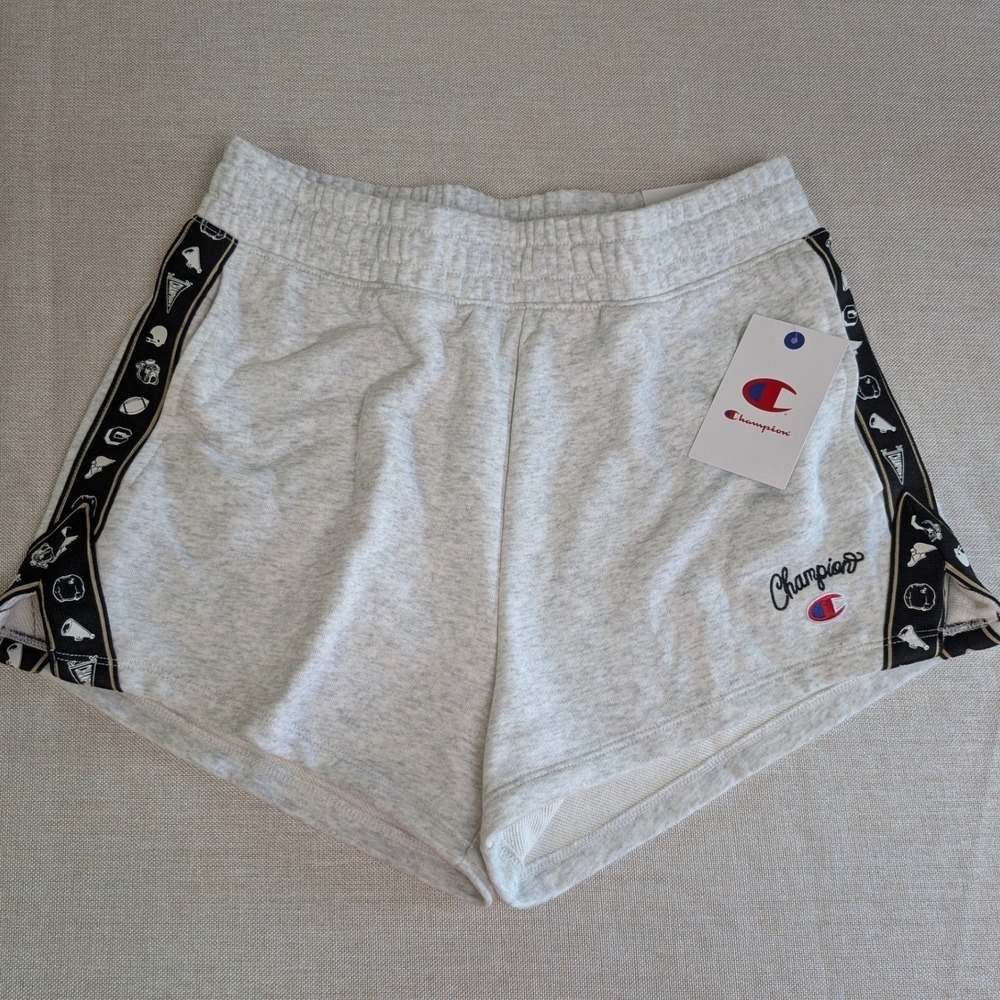 Champion Elective Shorts Womens Size 1X Ash‎ Heather NWT Side Motif Taping